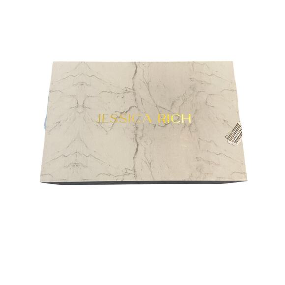 Jessica Rich Diamond Embellished Ankle Strap Wedge Sandals Square Toe Black 7/37 - Picture 13 of 13